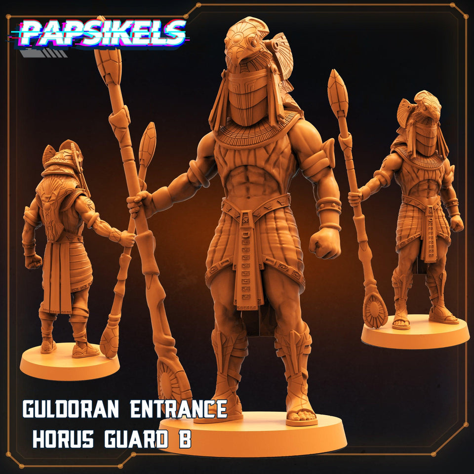 3D Printed Papsikels Cyberpunk Sci-Fi - Guldoran Entrance Guard Set - Star Entrance 28mm 32mm - Charming Terrain