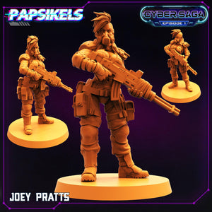 3D Printed Papsikels Cyberpunk Sci-Fi Joey Pratts Cyber Saga - 28mm 32mm - Charming Terrain