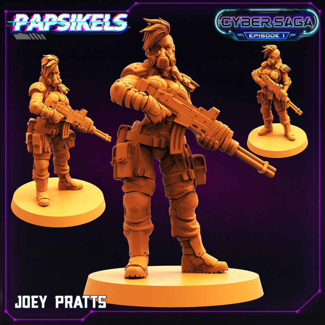 3D Printed Papsikels Cyberpunk Sci-Fi Joey Pratts Cyber Saga - 28mm 32mm - Charming Terrain