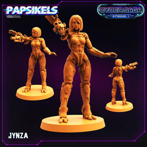 3D Printed Papsikels Cyberpunk Sci-Fi Jynza Cyber Saga - 28mm 32mm - Charming Terrain