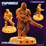 3D Printed Papsikels Cyberpunk Sci-Fi Law Upholders Set - 28mm 32mm - Charming Terrain