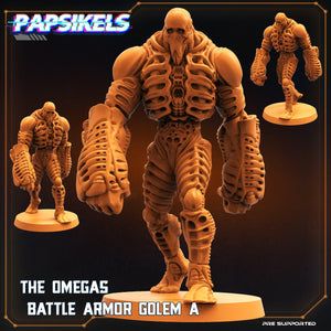 3D Printed Papsikels Cyberpunk Sci-Fi Omega Battle Armor Golem Set - 28mm 32mm - Charming Terrain