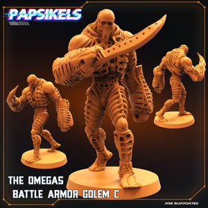 3D Printed Papsikels Cyberpunk Sci-Fi Omega Battle Armor Golem Set - 28mm 32mm - Charming Terrain