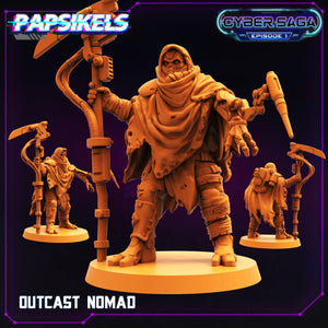 3D Printed Papsikels Cyberpunk Sci-Fi Outcast Nomad Cyber Saga - 28mm 32mm - Charming Terrain