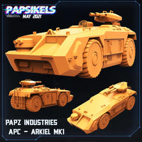 3D Printed Papsikels Cyberpunk Sci-Fi Papz Industries Apc - Arkiel Mk1 - 28mm 32mm - Charming Terrain