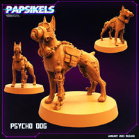 3D Printed Papsikels Cyberpunk Sci-Fi -Psycho Dog - 28mm 32mm - Charming Terrain