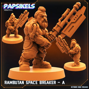 3D Printed Papsikels Cyberpunk Sci-Fi Rambutan Space Breakers Set - 28mm 32mm - Charming Terrain