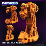 3D Printed Papsikels Cyberpunk Sci-Fi Red District Asura - 28mm 32mm - Charming Terrain