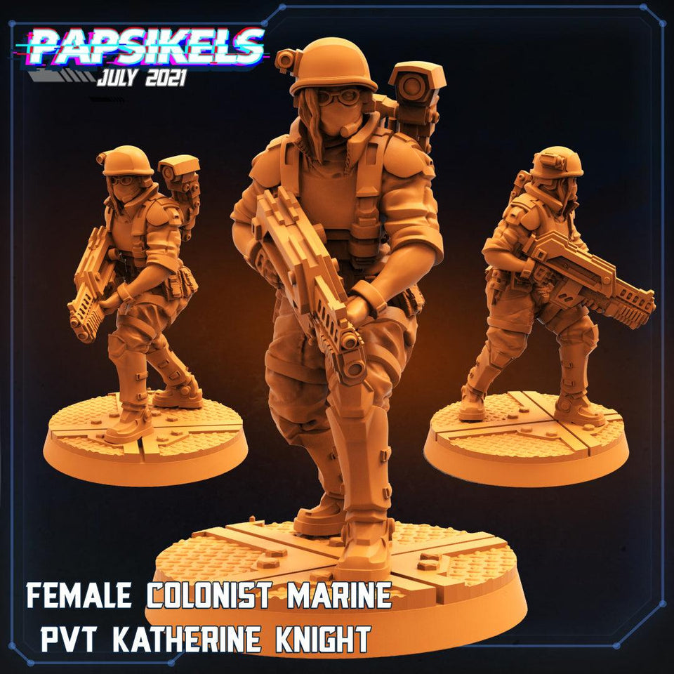 3D Printed Papsikels Cyberpunk Sci-Fi Team Valkyrie Set - 28mm 32mm - Charming Terrain