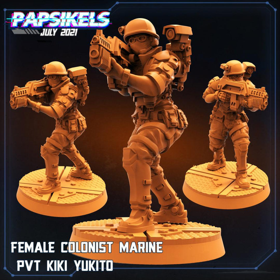 3D Printed Papsikels Cyberpunk Sci-Fi Team Valkyrie Set - 28mm 32mm - Charming Terrain