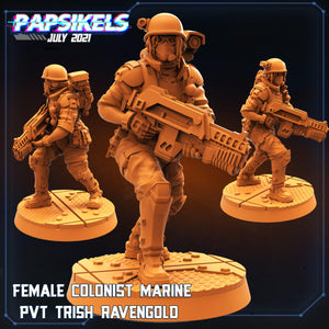 3D Printed Papsikels Cyberpunk Sci-Fi Team Valkyrie Set - 28mm 32mm - Charming Terrain