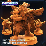 3D Printed Papsikels Cyberpunk Sci-Fi Ugok Colonial Officer Rene Rekestas - 28mm 32mm - Charming Terrain