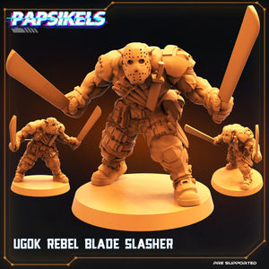 3D Printed Papsikels Cyberpunk Sci-Fi Ugok Rebel Fighter Set - 28mm 32mm - Charming Terrain