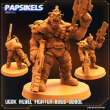 3D Printed Papsikels Cyberpunk Sci-Fi Ugok Rebel Fighter Set - 28mm 32mm - Charming Terrain