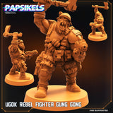 3D Printed Papsikels Cyberpunk Sci-Fi Ugok Rebel Fighter Set - 28mm 32mm - Charming Terrain