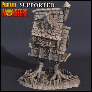 3D Printed Print Your Monsters Baba Yaga Hut Witches Pack 28mm - 32mm D&D Wargaming - Charming Terrain