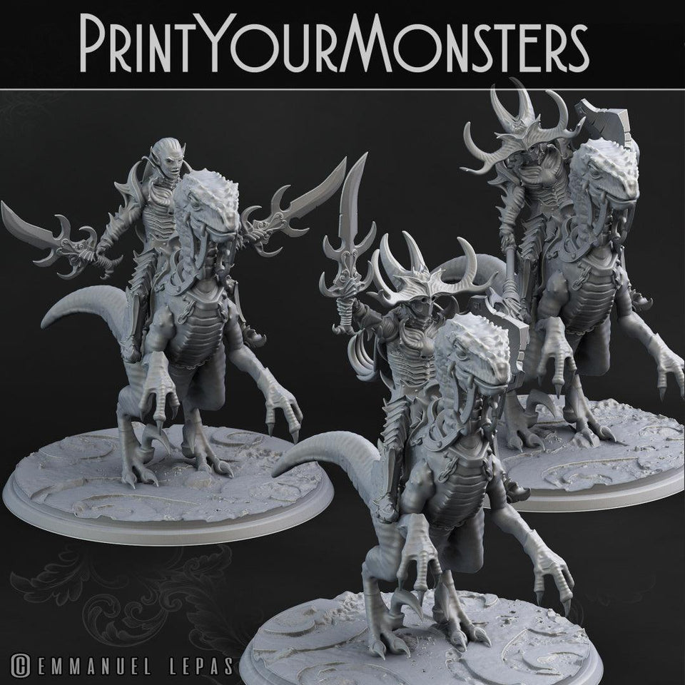 3D Printed Print Your Monsters Dark Elves Full Army Set 28mm - 32mm D&D Wargaming - Charming Terrain