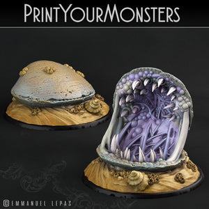 3D Printed Print Your Monsters Giants Clams Lurkers of the Deep 28mm - 32mm D&D Wargaming - Charming Terrain