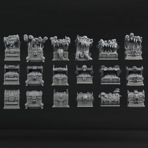 3D Printed Print Your Monsters Mimics Treasure Chests Set 28mm - 32mm D&D Wargaming - Charming Terrain