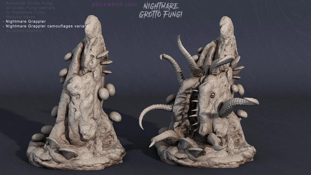 3D Printed Print Your Monsters Nightmare Grappler Fungi Nightmare Grotto Fungi 28mm - 32mm D&D Wargaming - Charming Terrain