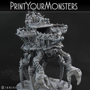 3D Printed Print Your Monsters Pirate Crab Ship 28mm - 32mm D&D Wargaming - Charming Terrain