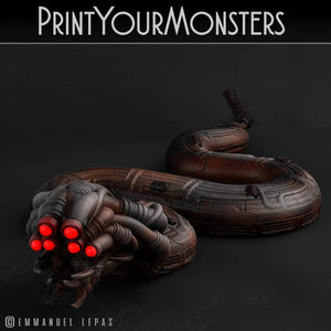 3D Printed Print Your Monsters Sentinel Viper Total Serpents 28mm - 32mm D&D Wargaming - Charming Terrain