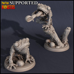 3D Printed Print Your Monsters Small Frog Set Swamp Invasion 28mm - 32mm D&D Wargaming - Charming Terrain