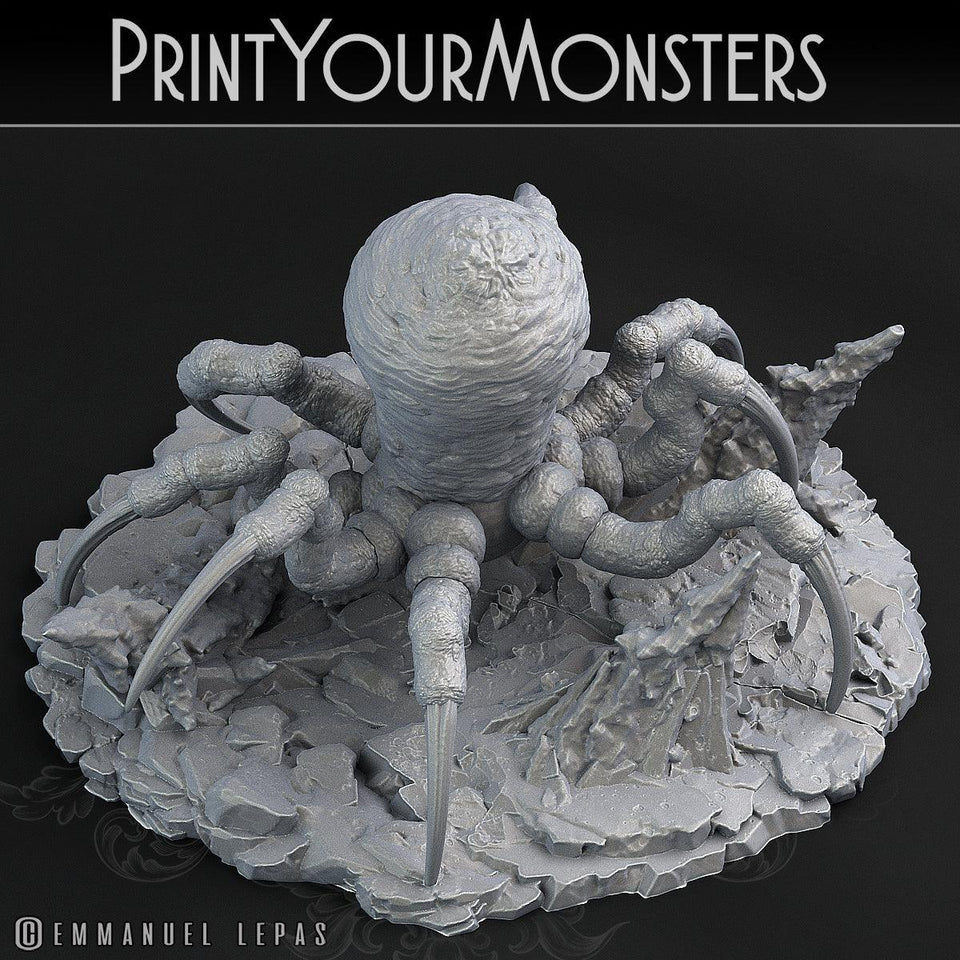 3D Printed Print Your Monsters Snowdevil Adult Spider 28mm - 32mm D&D Wargaming - Charming Terrain