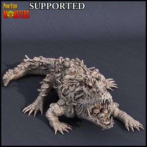 3D Printed Print Your Monsters Swamp Crocodile Alligator Swamp Invasion 28mm - 32mm D&D Wargaming - Charming Terrain