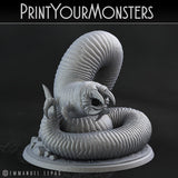 3D Printed Print Your Monsters Tomb Grub Worms Subterranean Terrors 28mm - 32mm D&D Wargaming - Charming Terrain