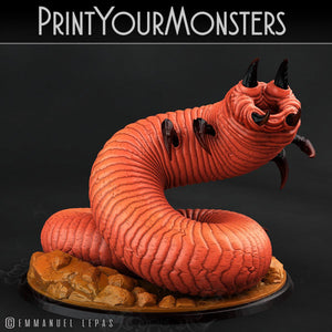 3D Printed Print Your Monsters Tomb Grub Worms Subterranean Terrors 28mm - 32mm D&D Wargaming - Charming Terrain