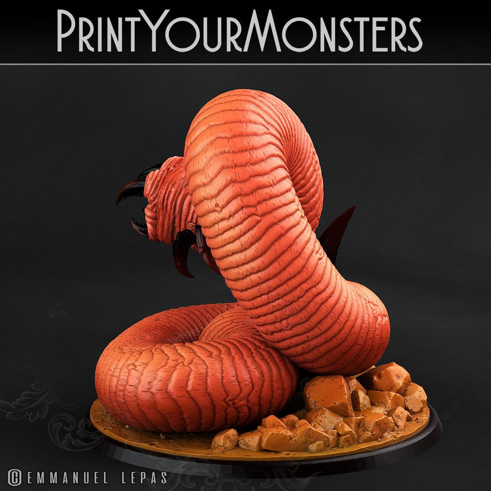 3D Printed Print Your Monsters Tomb Grub Worms Subterranean Terrors 28mm - 32mm D&D Wargaming - Charming Terrain