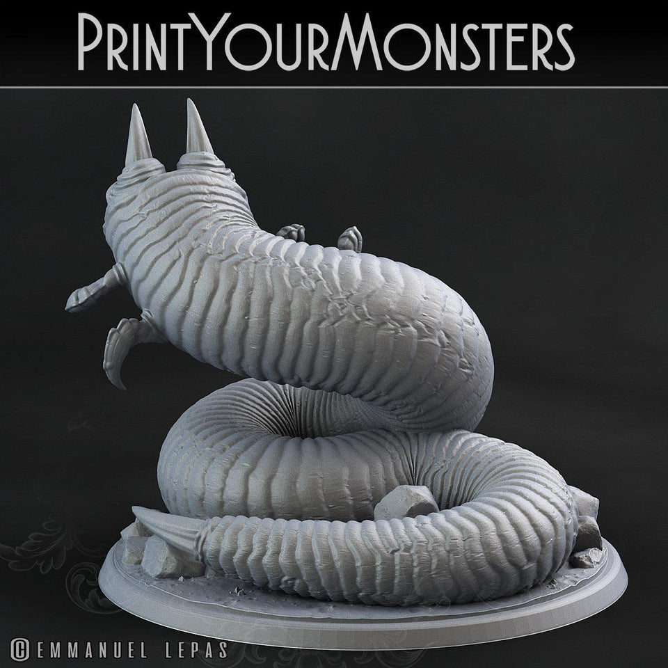 3D Printed Print Your Monsters Tomb Grub Worms Subterranean Terrors 28mm - 32mm D&D Wargaming - Charming Terrain