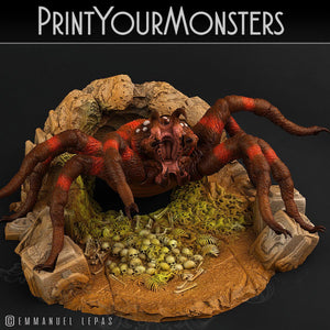 3D Printed Print Your Monsters Total Spiders Set 28mm - 32mm D&D Wargaming - Charming Terrain