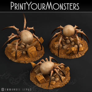 3D Printed Print Your Monsters Total Spiders Set 28mm - 32mm D&D Wargaming - Charming Terrain