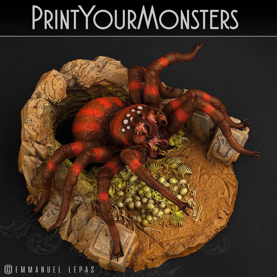 3D Printed Print Your Monsters Total Spiders Set 28mm - 32mm D&D Wargaming - Charming Terrain