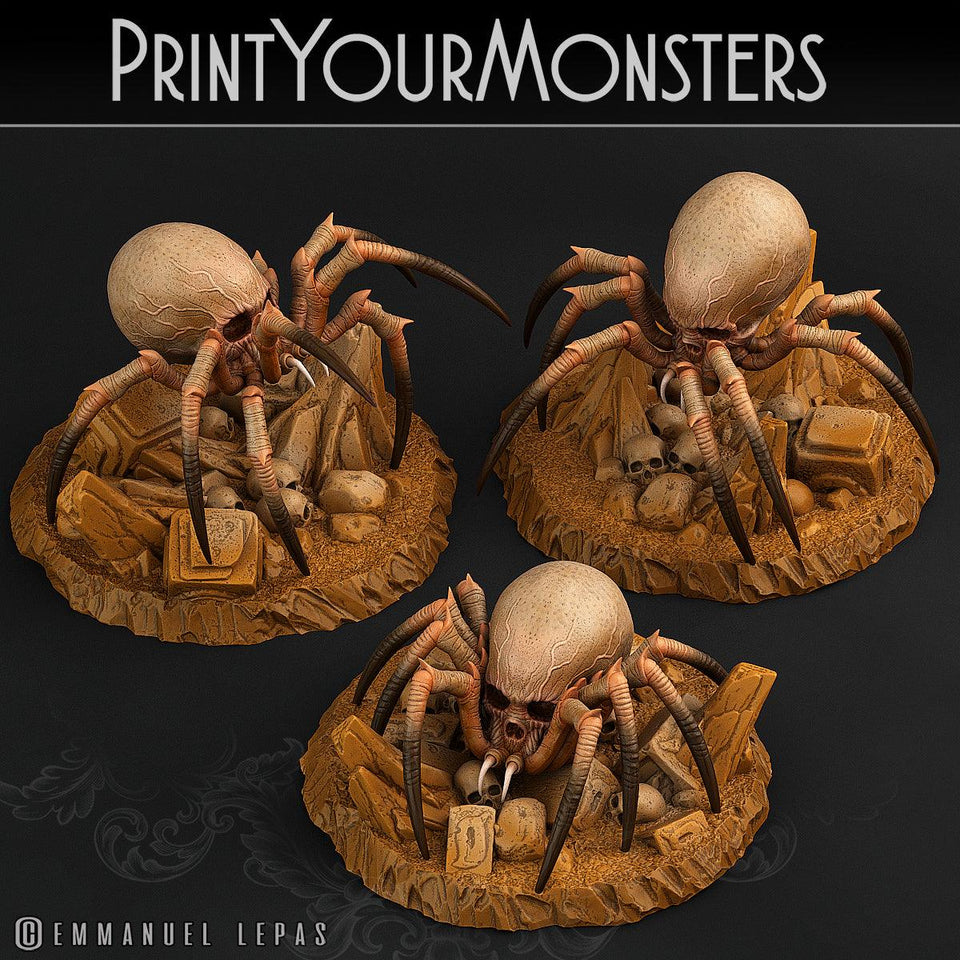 3D Printed Print Your Monsters Total Spiders Set 28mm - 32mm D&D Wargaming - Charming Terrain