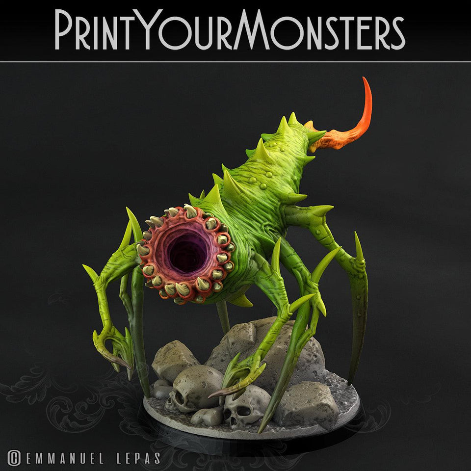 3D Printed Print Your Monsters Worms Subterranean Terrors 28mm - 32mm D&D Wargaming - Charming Terrain