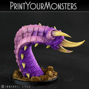 3D Printed Print Your Monsters Worms Subterranean Terrors 28mm - 32mm D&D Wargaming - Charming Terrain