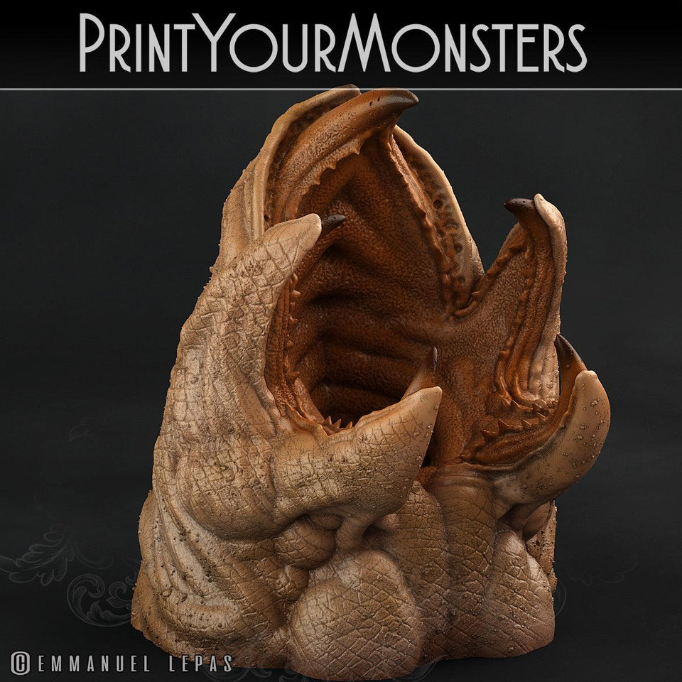 3D Printed Print Your Monsters Worms Subterranean Terrors 28mm - 32mm D&D Wargaming - Charming Terrain