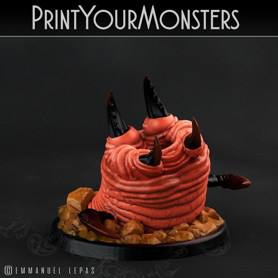 3D Printed Print Your Monsters Worms Subterranean Terrors 28mm - 32mm D&D Wargaming - Charming Terrain