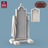 3D Printed STL Miniatures Barber Shop Set Fantasy NPC 28mm - 32mm War Gaming D&D - Charming Terrain