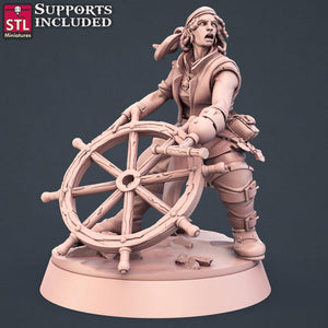 3D Printed STL Miniatures Boat Builder Set 28mm - 32mm War Gaming D&D - Charming Terrain