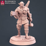 3D Printed STL Miniatures Carpenter Set 28mm - 32mm War Gaming D&D - Charming Terrain