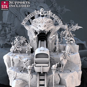 3D Printed STL Miniatures DnD Tribute Set 28mm - 32mm War Gaming D&D - Charming Terrain