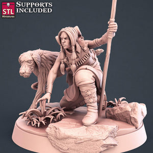 3D Printed STL Miniatures Explorers Set Fantasy NPC 2 | 28 - 32mm War Gaming D&D - Charming Terrain