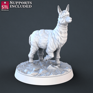 3D Printed STL Miniatures Farm Animals Set | 28 - 32mm War Gaming D&D - Charming Terrain