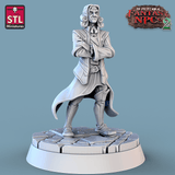 3D Printed STL Miniatures Magistrate Set Fantasy NPC 2 | 28 - 32mm War Gaming D&D - Charming Terrain