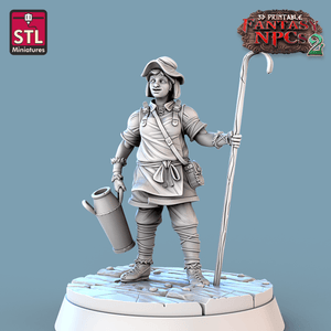 3D Printed STL Miniatures Milk Man Set Fantasy NPC 2 | 28 - 32mm War Gaming D&D - Charming Terrain