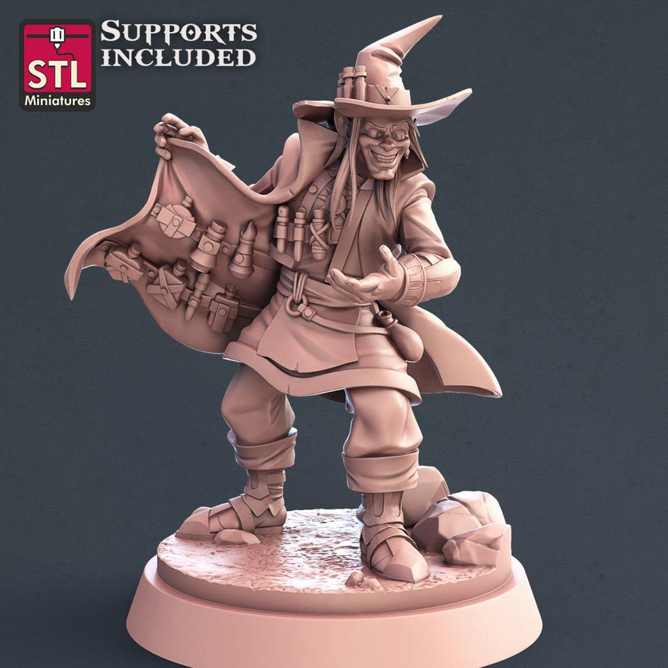 3D Printed STL Miniatures Potion Vendor Set 28mm - 32mm War Gaming D&D - Charming Terrain